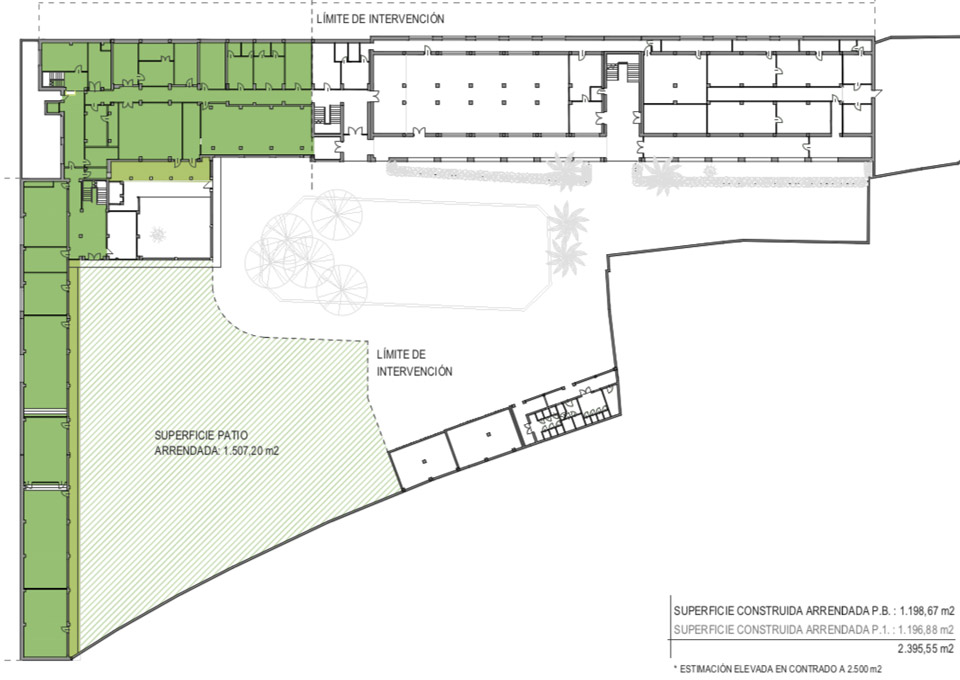 Plano de la parcela sobre la que se actúa