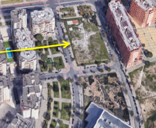 Parcela Cesur Teatinos ampliada, a vista de pájaro