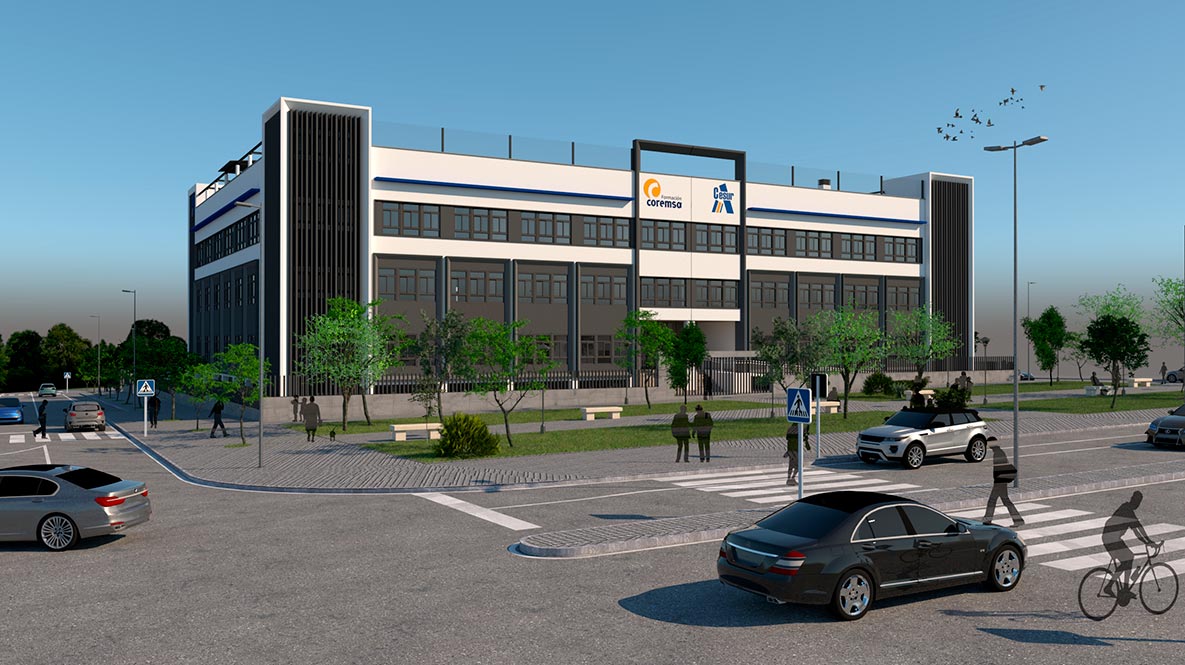 Render 3D de la proyección del nuevo edificio de Cesur Teatinos